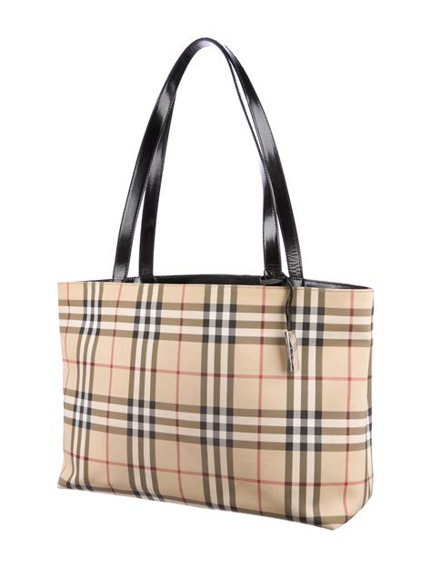 burberry large check canvas tote bag|burberry canvas handbags on sale.